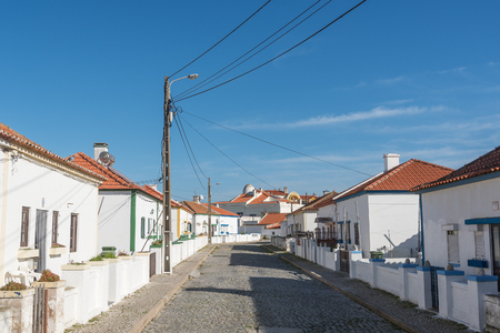 Peniche city street, Portugal.の写真素材