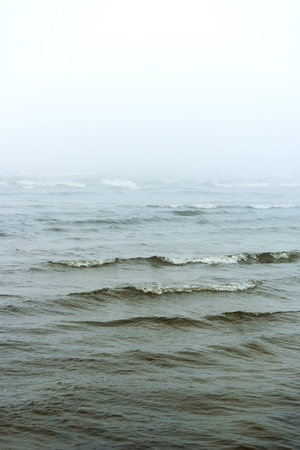 Foggy Baltic sea.