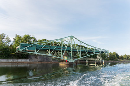 Rotary bridge in Liepaja, Latvia.