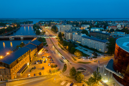 Summer night in Liepaja, Latvia.のeditorial素材