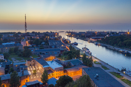Summer night in Liepaja, Latvia.のeditorial素材