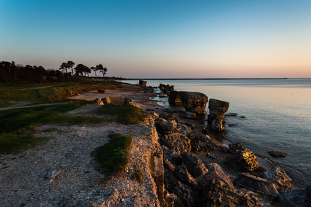 Ruins of military fortress next to Liepaja, Latvia.の写真素材