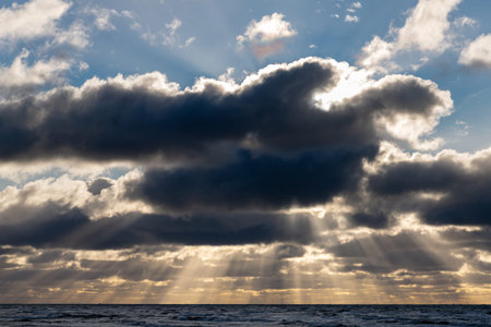 Cold day by Baltic sea, Liepaja, Latvia.