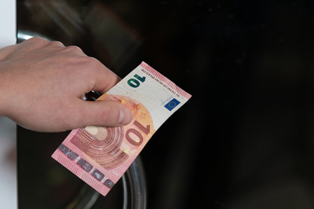 Hand and money.の写真素材