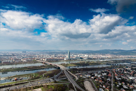 Vienna skyline in nice spring day.