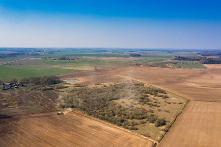 Spring landscape in latvian countryside.の写真素材