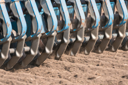 Soil cultivation in spring time.