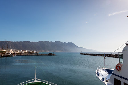 Kardamena port gate, Kos island, Greece.