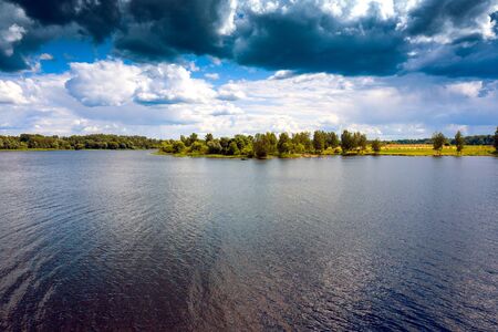 Daugava river at Koknese, Latvia.の写真素材