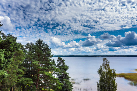 Usma lake in western Latvia.の写真素材