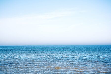 Blue gulf of Riga, Baltic sea.の写真素材