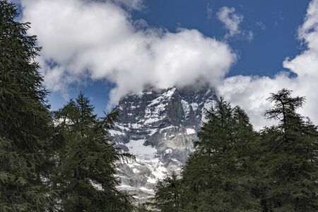 Nice day on Matterhorn surroundings, italian Alps.の写真素材
