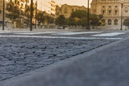 Porto city street in morning light.の写真素材