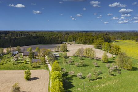 Nice spring afternoon in countryside.の写真素材