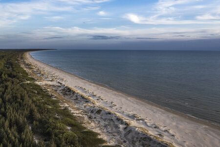 Summer evening by Baltic sea in Liepaja, Latvia.の写真素材