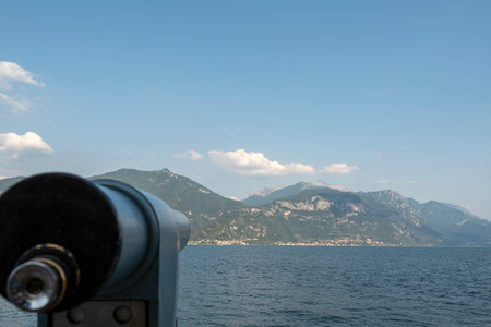 Hot summer morning by Como Lake, Italy.