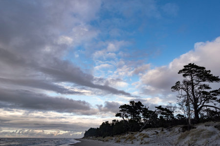 Windy day at Baltic sea.