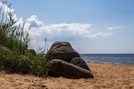 East coast Gulf of Riga, Baltic sea.の写真素材