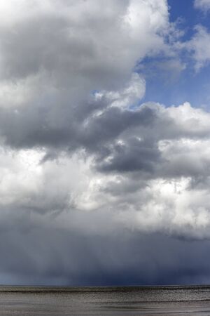 Cloudy sky over gulf of Riga, Baltic sea.の写真素材