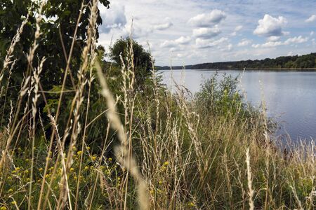 Daugava river in summer afternoon, Latvia.の写真素材