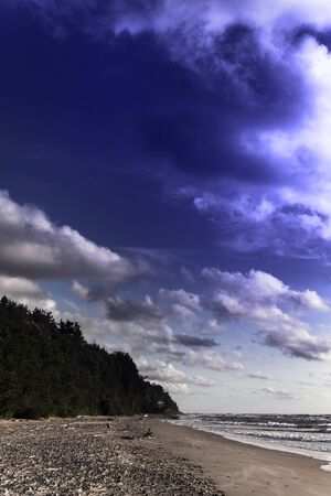 Baltic sea and clouds.の写真素材