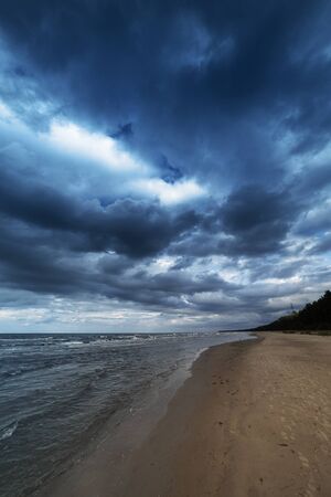 Windy day by Baltic sea.の写真素材