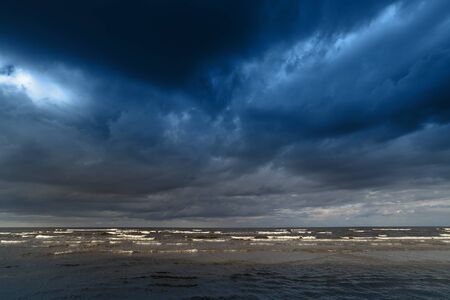 Windy day by Baltic sea.の写真素材