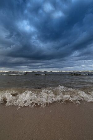 Windy day by Baltic sea.の写真素材