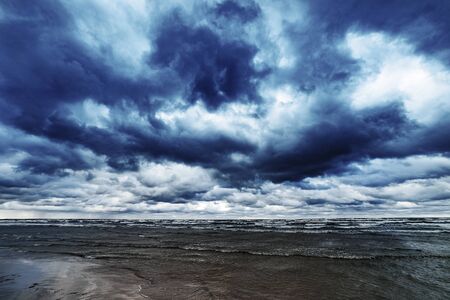 Windy day by Baltic sea.の写真素材