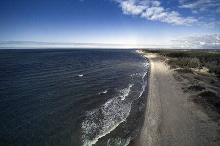 Eastern coast of Baltic sea at Liepaja, Latvia.の写真素材