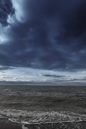 Stormy Baltic sea in winter time.の写真素材