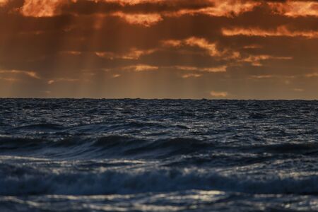 Stormy Baltic sea in winter time.の写真素材