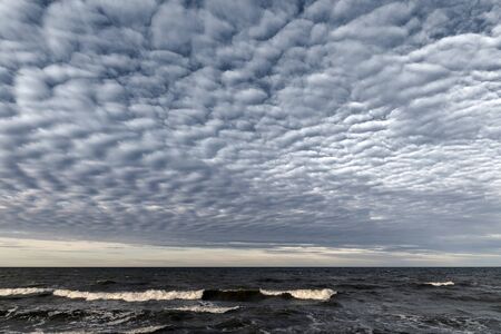 Baltic sea in cloudy and windy day.の写真素材