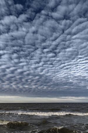 Baltic sea in cloudy and windy day.の写真素材