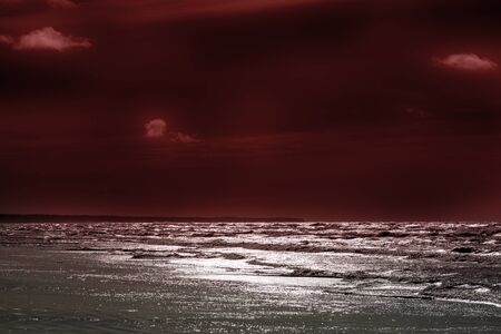 Cold day by Baltic sea in winter time.の写真素材