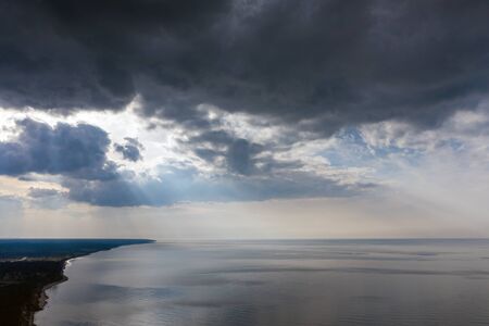 Baltic sea coast in in nice spring day next to Jurkalne, Latvia.の写真素材