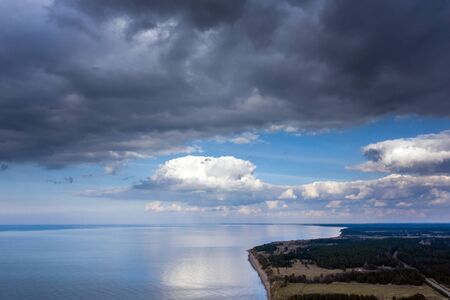 Baltic sea coast in in nice spring day next to Jurkalne, Latvia.の写真素材