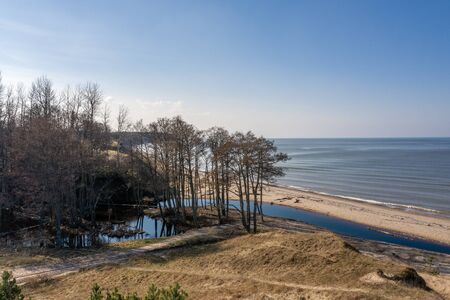 Baltic sea coast in in nice spring day next to Jurkalne, Latvia.の写真素材