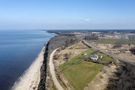 Baltic sea coast in in nice spring day next to Jurkalne, Latvia.の写真素材