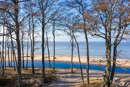 Baltic sea coast in in nice spring day next to Jurkalne, Latvia.の写真素材
