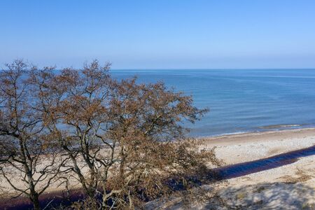 Baltic sea coast in in nice spring day next to Jurkalne, Latvia.の写真素材