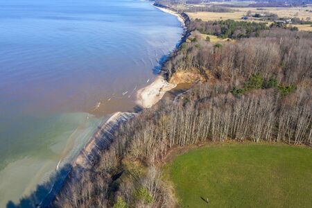 Baltic sea coast in in nice spring day next to Jurkalne, Latvia.の写真素材