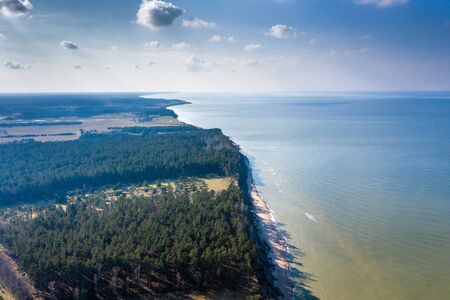 Baltic sea coast in in nice spring day next to Jurkalne, Latvia.の写真素材