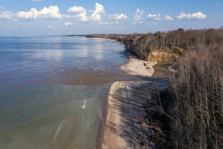 Baltic sea coast in in nice spring day next to Jurkalne, Latvia.の写真素材