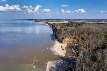 Baltic sea coast in in nice spring day next to Jurkalne, Latvia.の写真素材