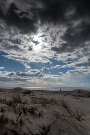 Dunes at Baltic sea, Liepaja, Latvia.の写真素材