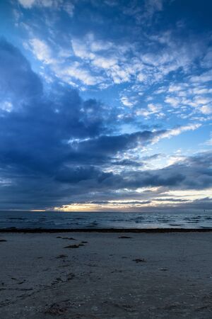 Blue Baltic sea at Liepaja, Latvia.の写真素材
