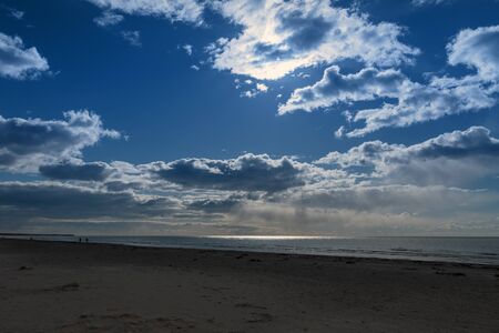 Blue Baltic sea at Liepaja, Latvia.の写真素材