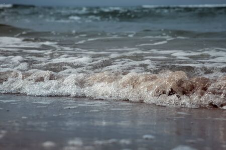 Gray Baltic sea in calm day.の写真素材