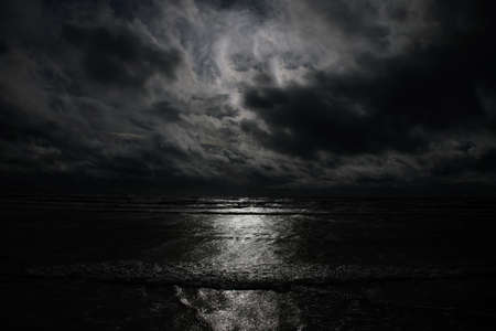 Dark Baltic sea in autumn time.の写真素材